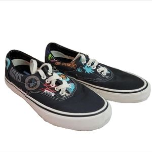 Vans black with multi neon color design size 8 women or 6.5 men